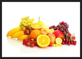 Quadro Decorativo Frutas Cozinha Restaurantes Gourmet Decorações Com Moldura