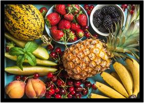 Quadro Decorativo Frutas Legumes Nutrição Gourmet Culinária Cozinha Restaurantes Com Moldura RC038