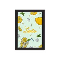 Quadro Decorativo Frutas Limão Moldura Preta 33x43cm Quadro Decorativo Frutas Limão Moldura Preta 33x43cm