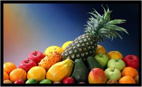 Quadro Decorativo Frutas Nutrição Cesto Fruteira Lojas Escritório Cozinha Sala Com Moldura RC027