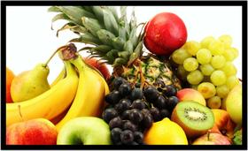 Quadro Decorativo Frutas Nutrição Fruteira Lojas Cozinha Sala Com Moldura RC005