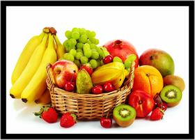 Quadro Decorativo Frutas Nutrição Gourmet Culinária Cozinha Restaurantes Com Moldura RC019