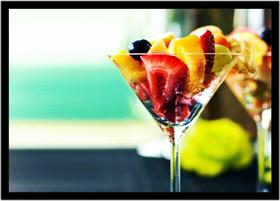 Quadro Decorativo Frutas Suco Taça Gourmet Cozinha Restaurantes Com Moldura RC028 Quadro Decorativo Frutas Suco Taça Gourmet Cozinha Restaurantes Com Moldura RC028