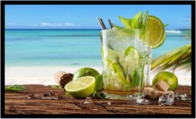 Quadro Decorativo Frutas Sucos Taças Canudos Copo Lanchonetes Lojas Cozinha Sala Com Moldura RC019 Quadro Decorativo Frutas Sucos Taças Canudos Copo Lanchonetes Lojas Cozinha Sala Com Moldura RC019