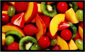 Quadro Decorativo Frutas Vegetais Fruteira Lojas Cozinha Sala Com Moldura RC003