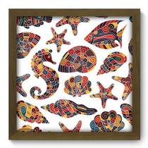 Quadro Decorativo - Fundo do Mar - 33cm x 33cm - 068qdkm Quadro Decorativo - Fundo do Mar - 33cm x 33cm - 068qdkm