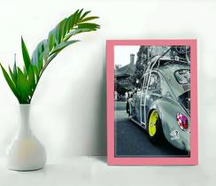 Quadro Decorativo Fusca Rebaixado Sala Escritório + Vidro A4