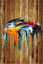 Quadro Decorativo Fusca Surf 30x20 Mdf Madeira Adesivado