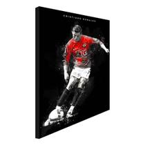 Quadro Decorativo Futebol Arte Bola Cr7 20x30cm