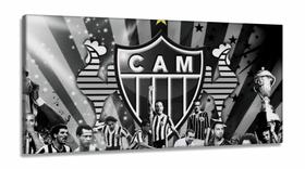 Quadro Decorativo Futebol Atlético Mineiro em Tecido Canvas 130x60