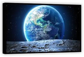 Quadro Decorativo Galáxia Planeta Terra Universo Cosmos Espaço Tela Canvas Premium