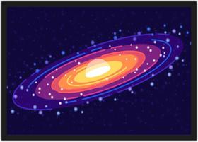 Quadro Decorativo Galáxias Estrelas Planetas Nerd Geek Decorações Com Moldura