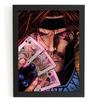 Quadro Decorativo Gambit X-men Cartas Naipes Poster Moldurad