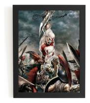Quadro Decorativo Game Arte God Of War 4 Kratos Batalha