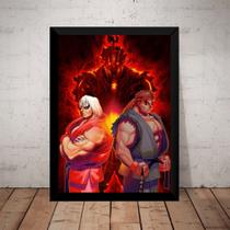 Quadro Decorativo Game Arte Street Fighter Poster Moldura Quadro Decorativo Game Arte Street Fighter Poster Moldura