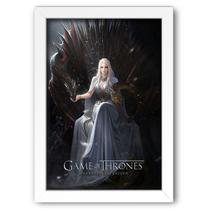 Quadro Decorativo Game Of Thrones Daenerys E Dragões 30x45cm - Mix Adesivos