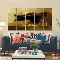 Quadro Decorativo Game Of Thrones Drogon 140x65 Em Tecido 5 Quadro Decorativo Game Of Thrones Drogon 140x65 Em Tecido 5