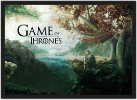 Quadro Decorativo Game of Thrones Séries Filmes Cinema Decorações Com Moldura G01