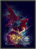 Quadro Decorativo Game Of Thrones Séries Filmes Cinema Decorações Com Moldura G02 Quadro Decorativo Game Of Thrones Séries Filmes Cinema Decorações Com Moldura G02