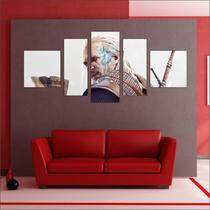 Quadro Decorativo Game The Witcher Mosaico 5 Peças Salas Quartos TT2