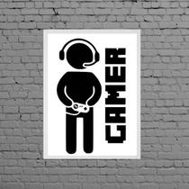 Quadro Decorativo Gamer 24x18cm