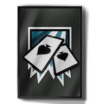 Quadro Decorativo Gamer Ace Logo Rainbow Six Siege - Tribos