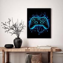 Quadro Decorativo Gamer Azul - 70x50cm Quadro Decorativo Gamer Azul - 70x50cm