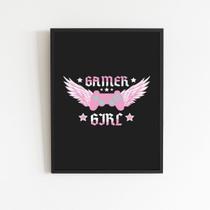 Quadro Decorativo Gamer Girl 45x34cm