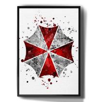 Quadro Decorativo Gamer Logo Umbrella Resident Evil