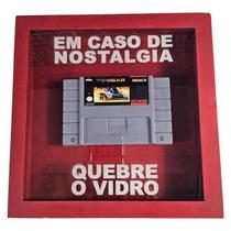 Quadro Decorativo Gamer Retro Quebre O Vidro Top Gear Snes