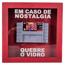 Quadro Decorativo Gamer Retro Quebre O Vidro X-Men Snes