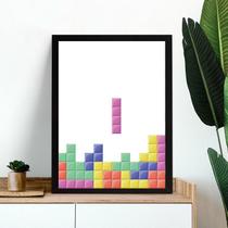 Quadro Decorativo Gamer Tetris 45x34cm