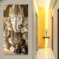 Quadro Decorativo Ganesha 60x120 Budismo Deus Hindu Estátua Quadro Decorativo Ganesha 60x120 Budismo Deus Hindu Estátua