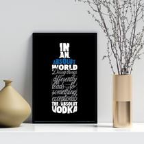 Quadro Decorativo Garrafa De Vodka 24X18Cm - Com Vidro