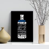 Quadro Decorativo Garrafa De Vodka 33x24cm - com vidro Quadro Decorativo Garrafa De Vodka 33x24cm - com vidro
