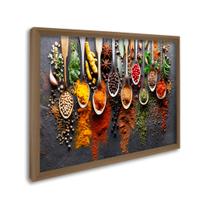 Quadro Decorativo Gastronomia Temperos com 1 Tela 50x75 60x90 e 80x120 de Parede para Sala Cozinha Hall - Outlet Dos Espelhos Quadro Decorativo Gastronomia Temperos com 1 Tela 50x75 60x90 e 80x120 de Parede para Sala Cozinha Hall - Outlet Dos Espelhos