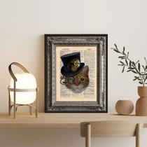 Quadro Decorativo Gatinho Antigo 45x34cm
