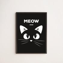 Quadro Decorativo Gatinho Meow 24x18cm