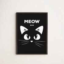 Quadro Decorativo Gatinho Meow 45x34cm - com vidro Quadro Decorativo Gatinho Meow 45x34cm - com vidro