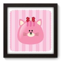 Quadro Decorativo - Gato - 22cm x 22cm - 023qdbp Quadro Decorativo - Gato - 22cm x 22cm - 023qdbp