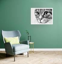 Quadro Decorativo Gato Rascunho - 50X70Cm