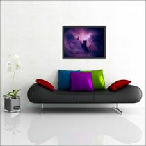 Quadro Decorativo Gato Universo Petshop Animais Salas Decorações Com Moldura Quadro Decorativo Gato Universo Petshop Animais Salas Decorações Com Moldura