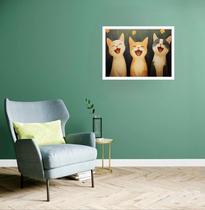 Quadro Decorativo Gatos Sorrisos - 50x70cm Quadro Decorativo Gatos Sorrisos - 50x70cm