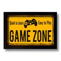 Quadro Decorativo Geek Game Zone 33x43 cm - Art Print