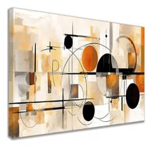Quadro Decorativo Geometria Terrosa Moderno Sala Luxo Tecido Canvas Quadro Decorativo Geometria Terrosa Moderno Sala Luxo Tecido Canvas