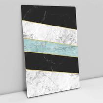 Quadro Decorativo Geométrico Azul e Preto em tela Canvas Quadro Decorativo Geométrico Azul e Preto em tela Canvas