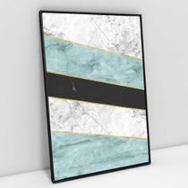 Quadro Decorativo Geométrico Branco e Azul em tela Canvas Quadro Decorativo Geométrico Branco e Azul em tela Canvas