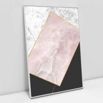 Quadro Decorativo Geométrico Mármore em tela Canvas