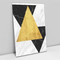 Quadro Decorativo Geométrico Mármore Triângulos em tela Canvas Quadro Decorativo Geométrico Mármore Triângulos em tela Canvas