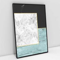 Quadro Decorativo Geométrico Quadrado Marmorizado em tela Canvas Quadro Decorativo Geométrico Quadrado Marmorizado em tela Canvas
